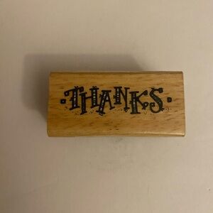 Stamp Craft 440D287 Thanks Rubber Stamp New